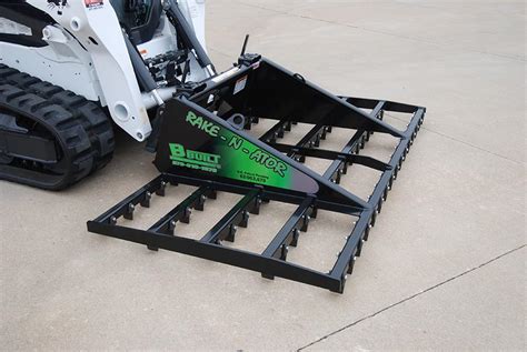 skid steer 3pt landscape rake|rake attachment for skid steer.